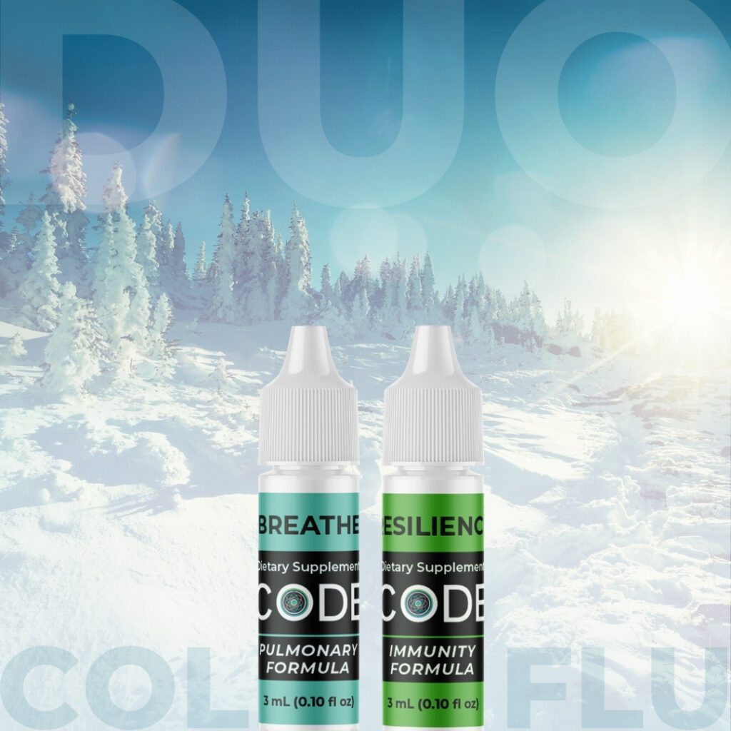 Cold & Flu Duo Winter Background Typography