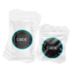 Code Health Zipbags Stacked