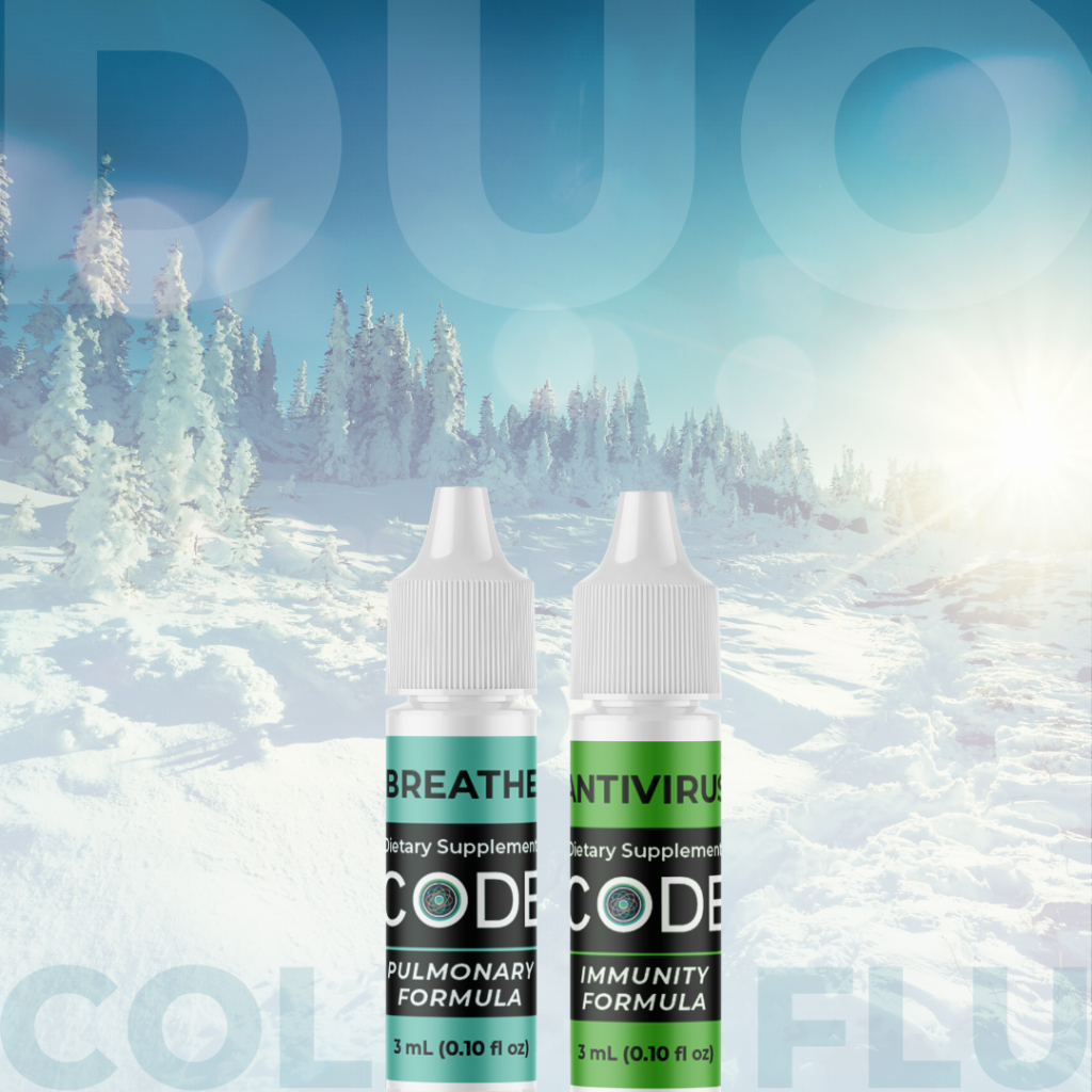 Cold & Flu Duo Winter Background Typography